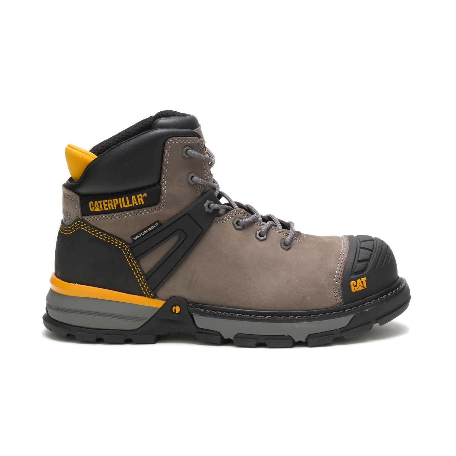 Caterpillar Boots South Africa - Cat Men's Excavator Superlite Waterproof Nano Toe Csa Work Boots Brown/Black UT9621375